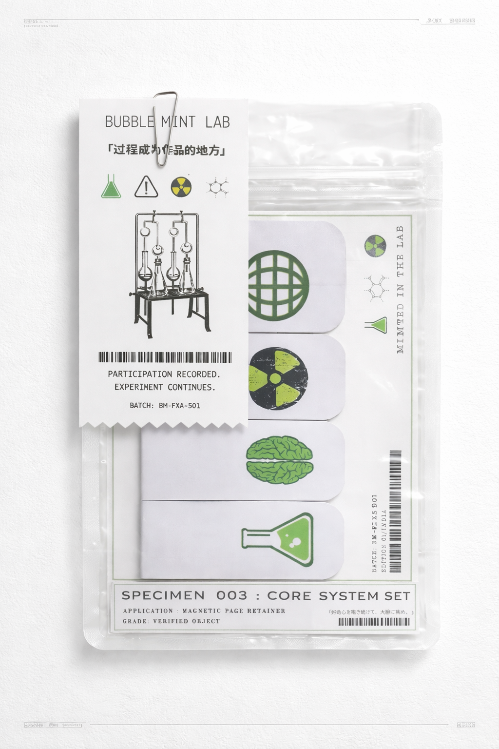 SPECIMEN 34:CORE SYSTEM SET (MAGNETIC BOOKMARKS)