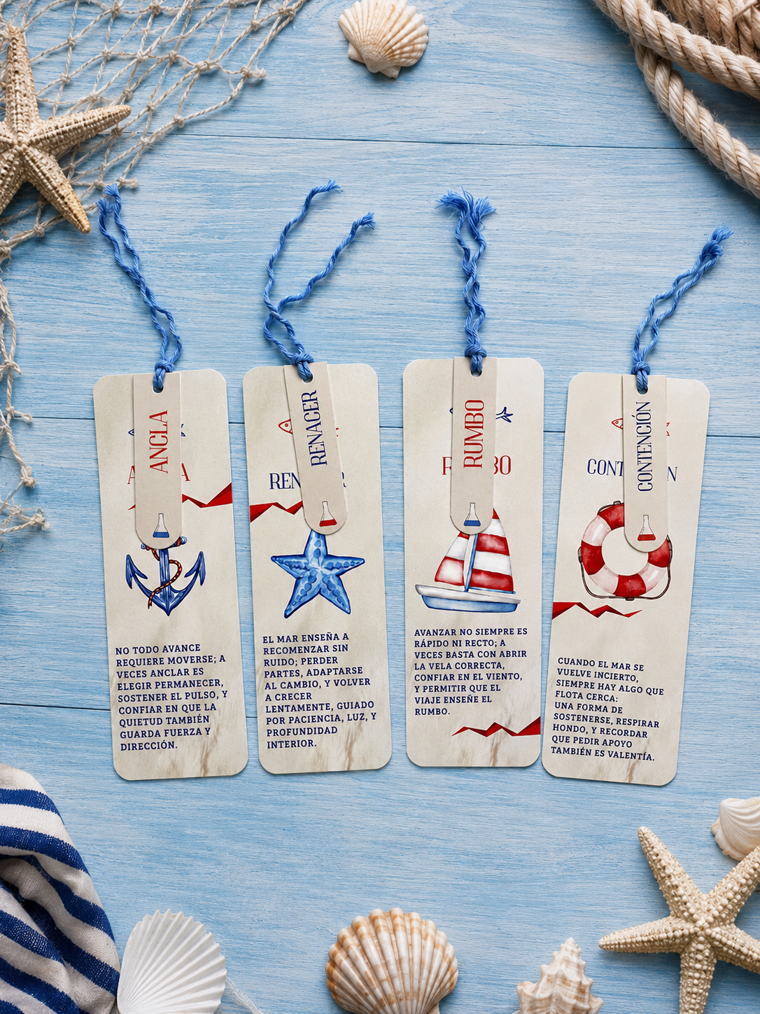 Specimen 001: Nautical theme Bookmarks