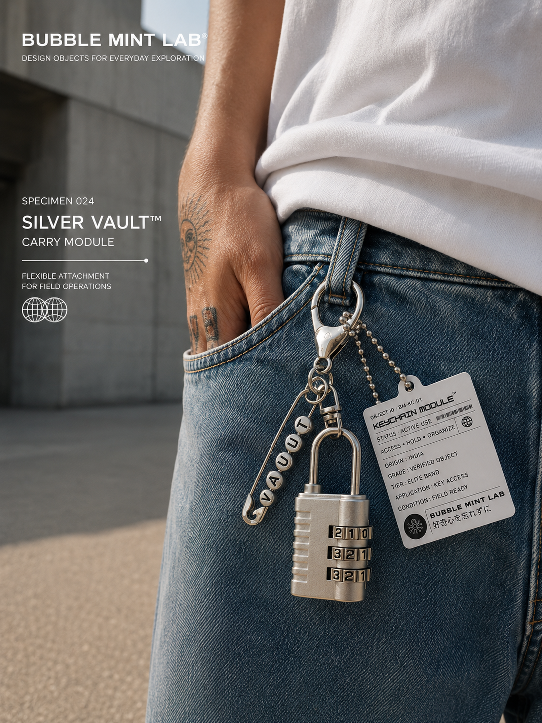 SPECIMEN 025 : SILVER VAULT™ (KEYCHAIN)