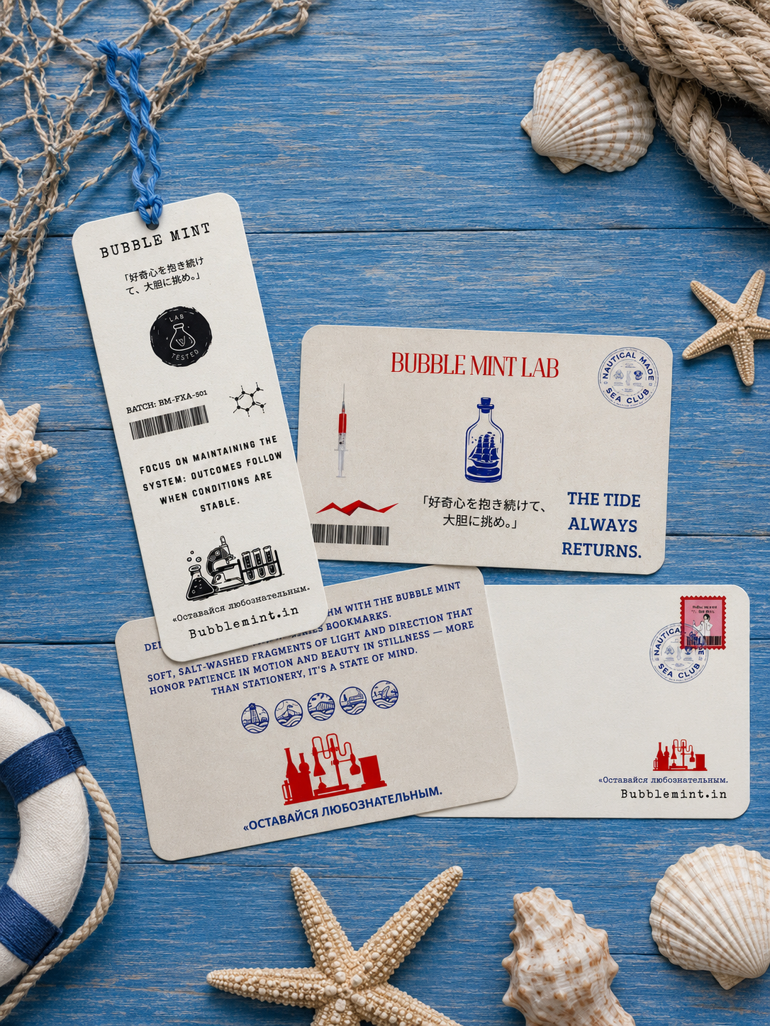 Specimen 001: Nautical theme Bookmarks