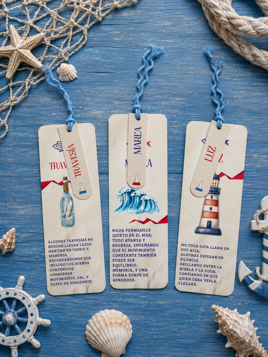 Specimen 001: Nautical theme Bookmarks