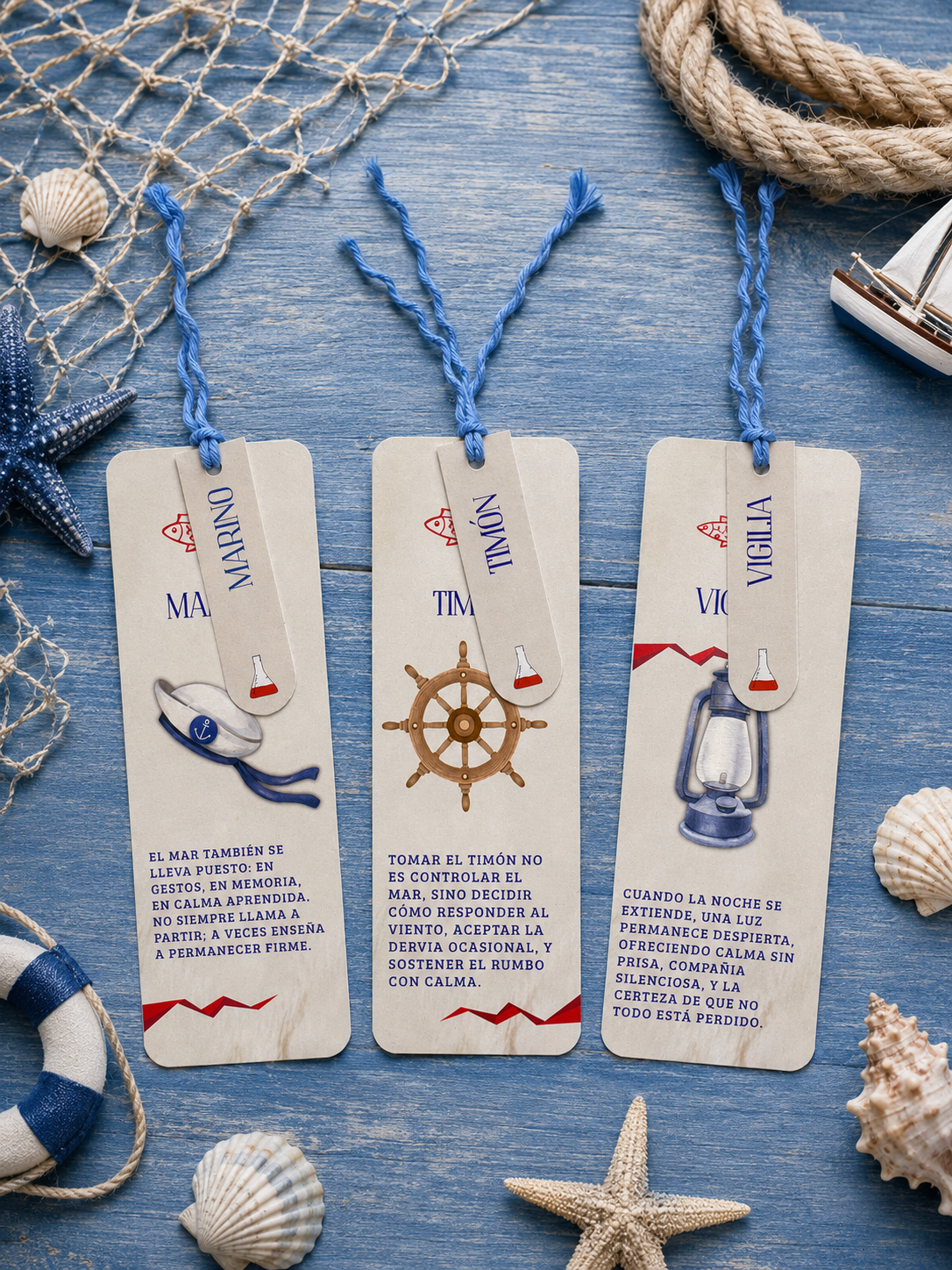 Specimen 001: Nautical theme Bookmarks