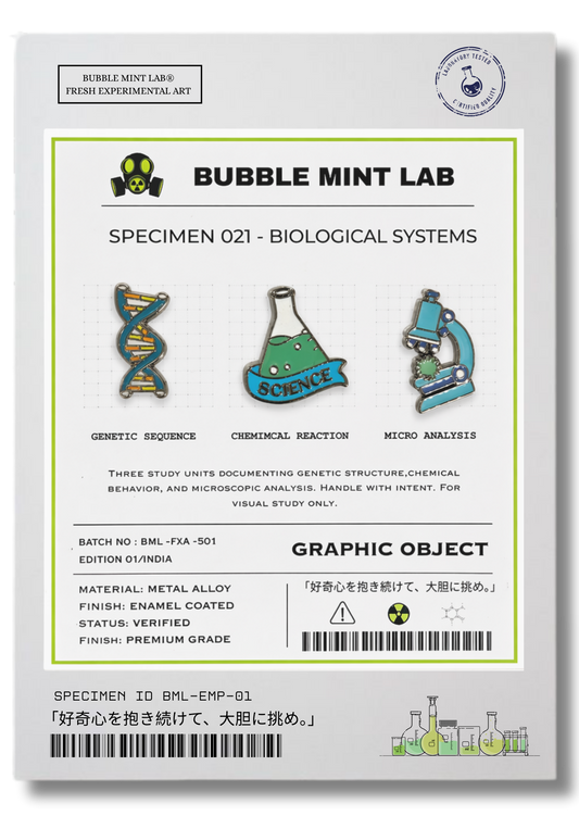 SPECIMEN 021 - BIOLOGICAL SYSTEMS (ENAMEL PINS)