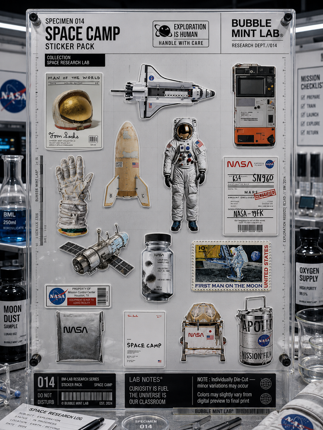 SPECIMEN 014 : NASA SPACE CAMP STICKER PACK