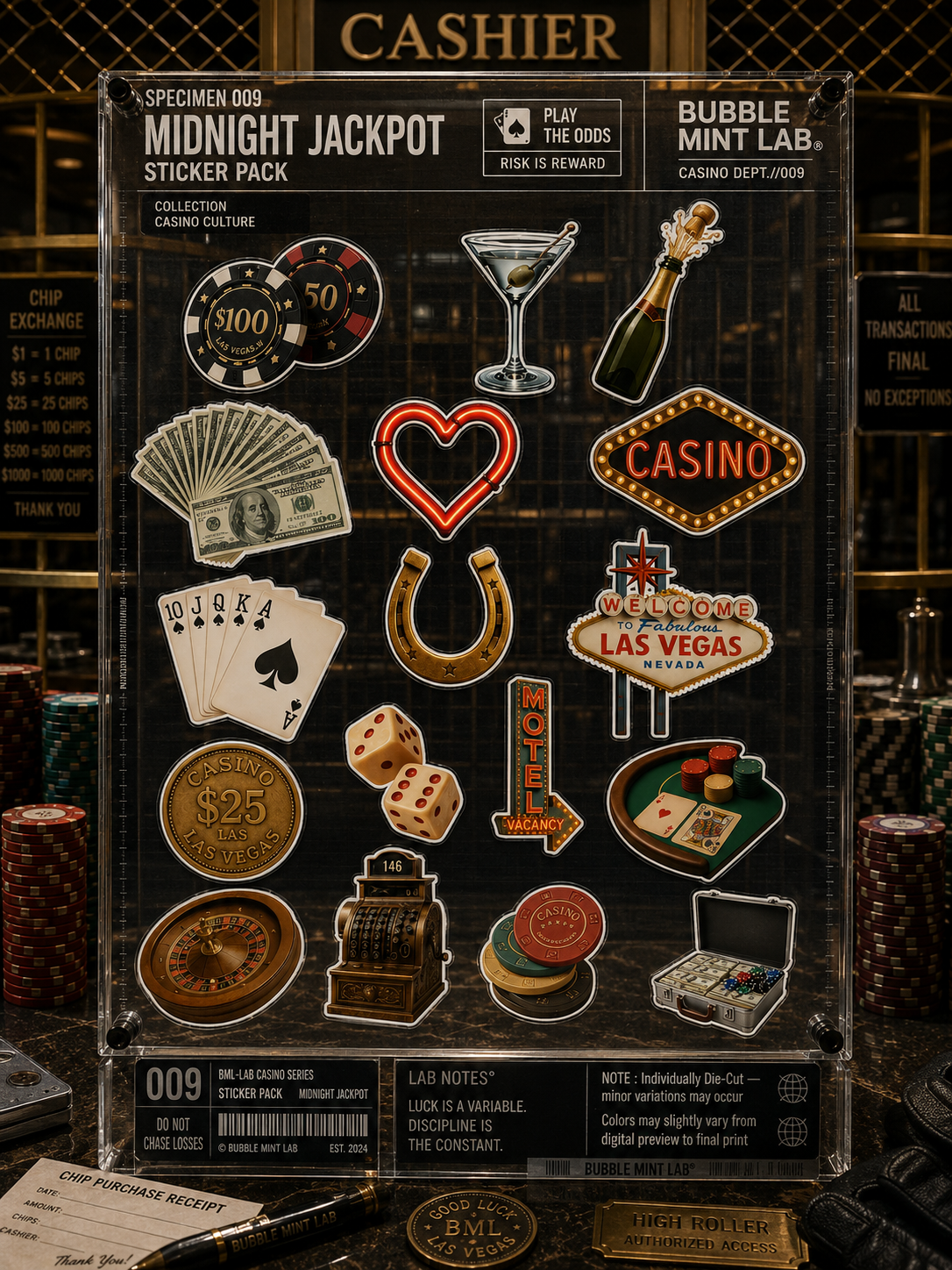 SPECIMEN 009 : MIDNIGHT JACKPOT STICKER PACK