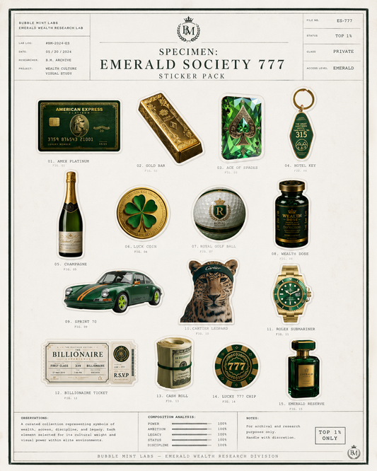 SPECIMEN 017 : Emerald Society 777 Sticker Pack