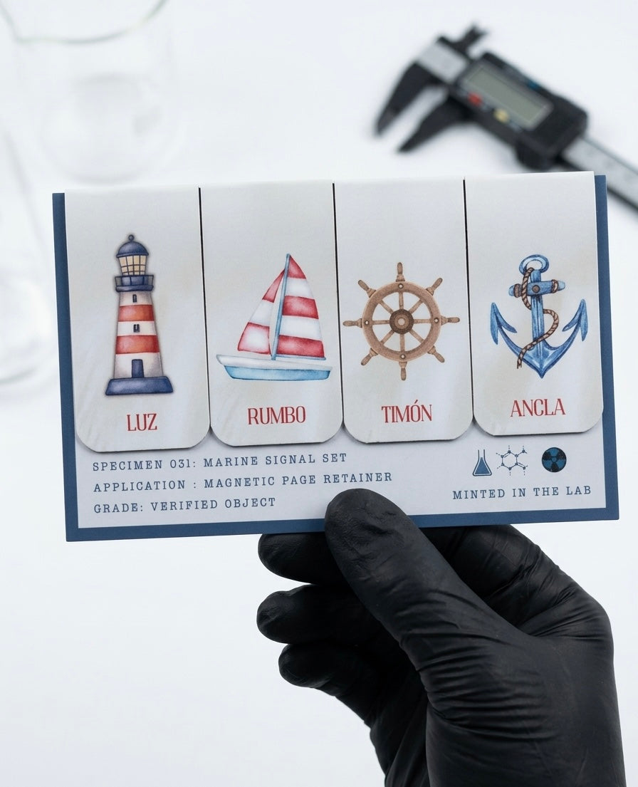 SPECIMEN 031: MARINE SIGNAL SET (Magnetic Bookmarks)