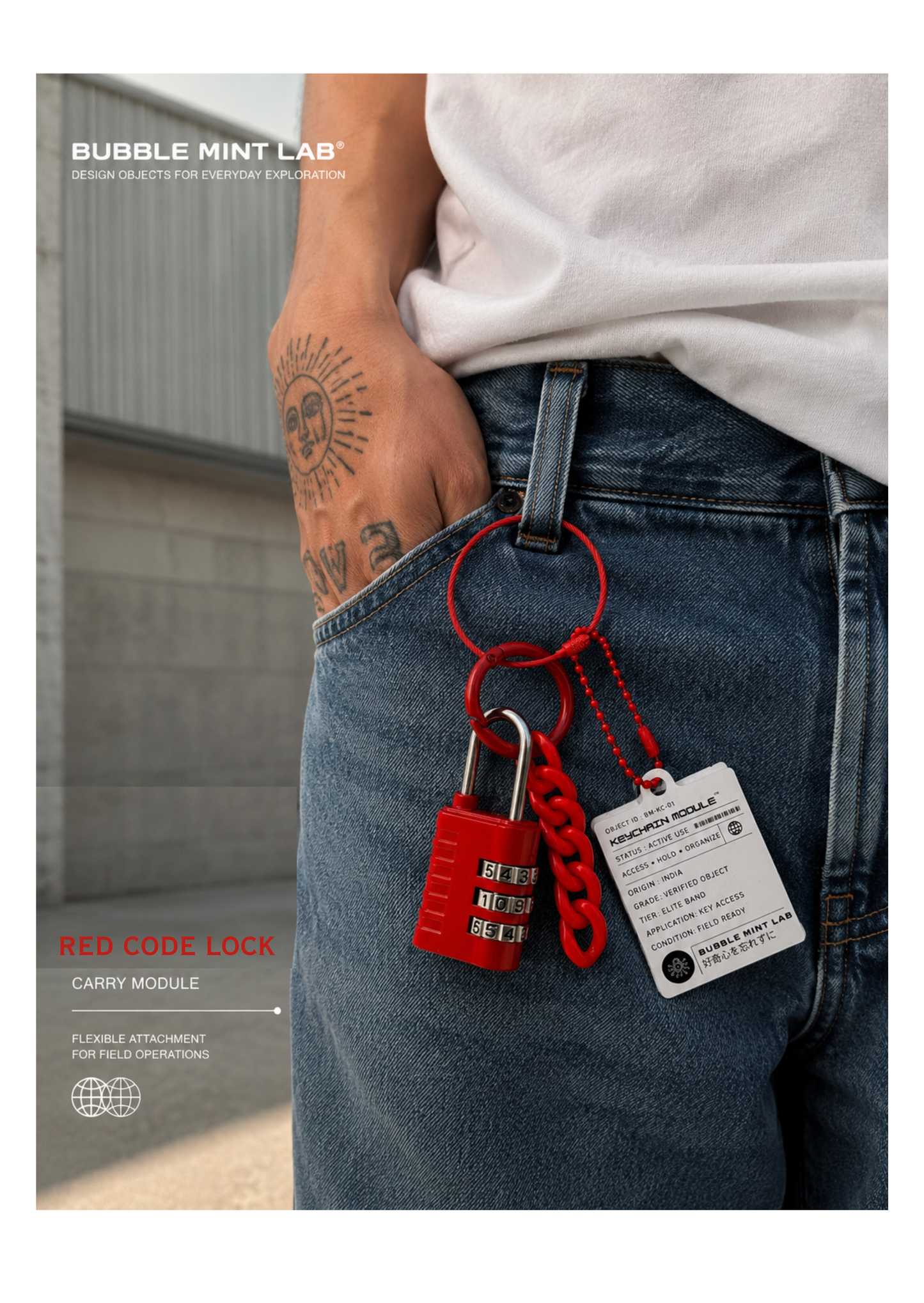 SPECIMEN 024 : RED CODE LOCK™ (KEYCHAIN)