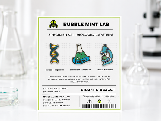 SPECIMEN 021 - BIOLOGICAL SYSTEMS (ENAMEL PINS)
