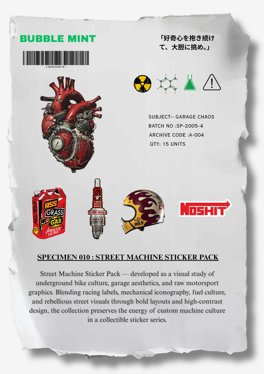 SPECIMEN 010 : STREET MACHINE STICKER PACK