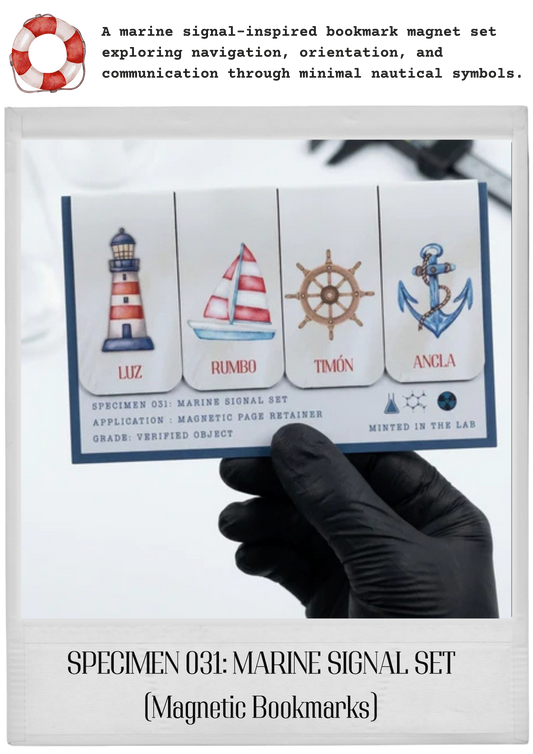SPECIMEN 031: MARINE SIGNAL SET (Magnetic Bookmarks)